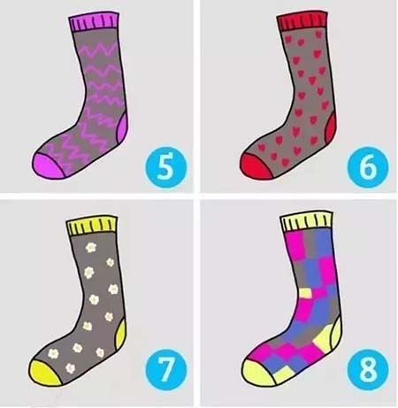 8只袜子选一只，一眼看出你的性格
