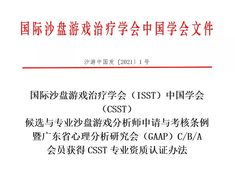 国际沙盘游戏治疗学会中国学会文件